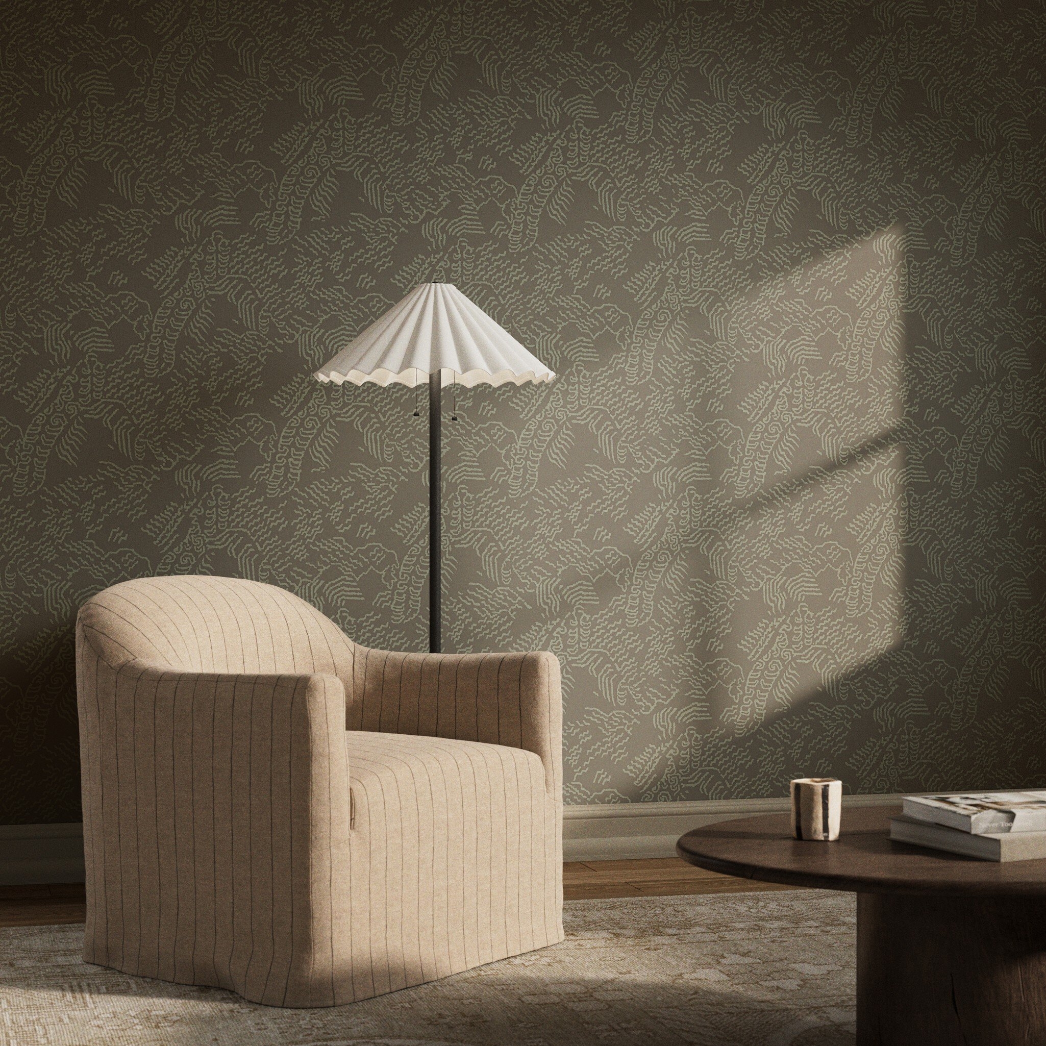 Balkan Wallpaper by Four Hands Art Studio - Balkan Olive Night I - Image 1