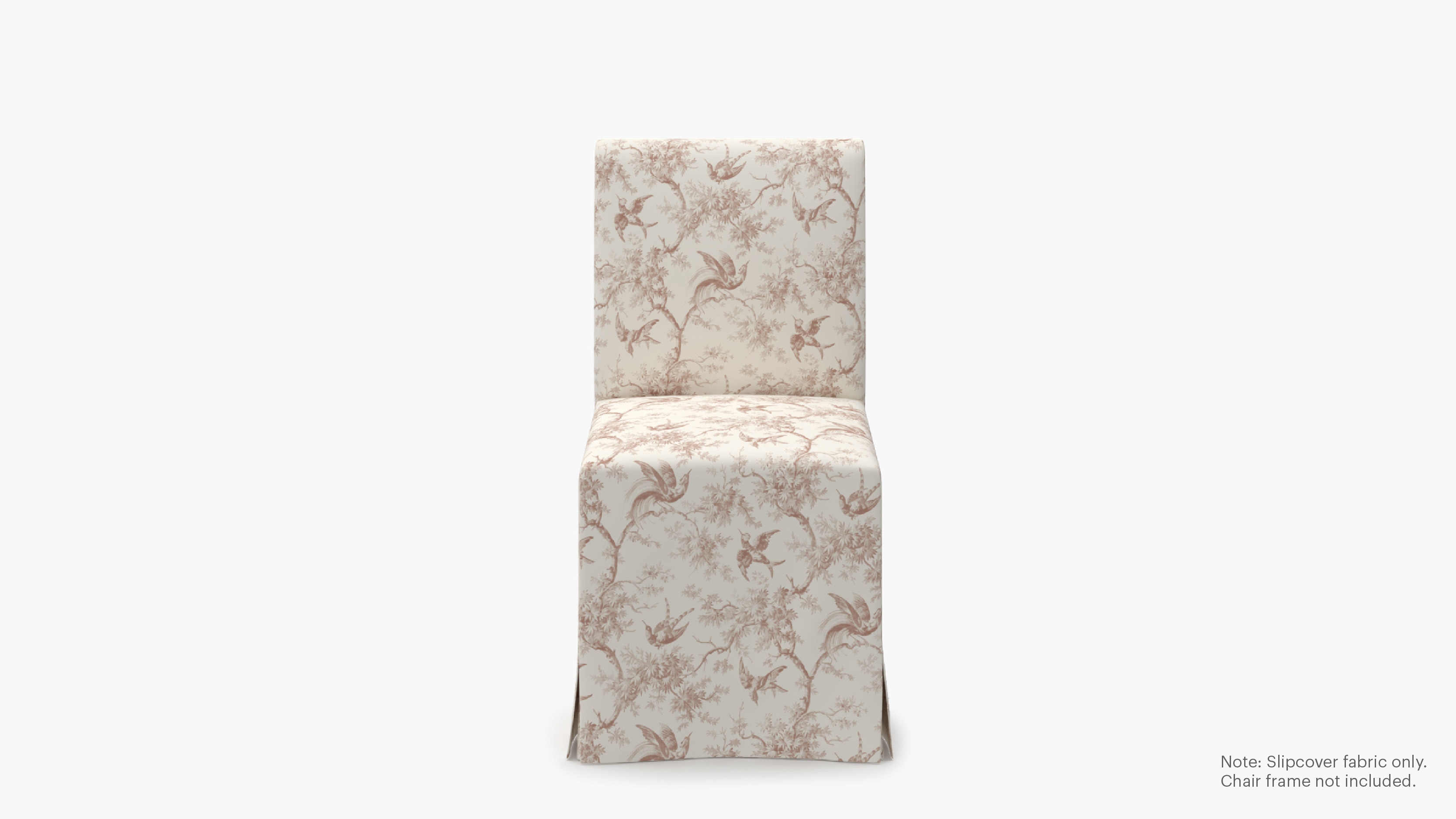 Slipcovered Signature Dining Chair - Cover Only, Terracotta Swallows - Image 0
