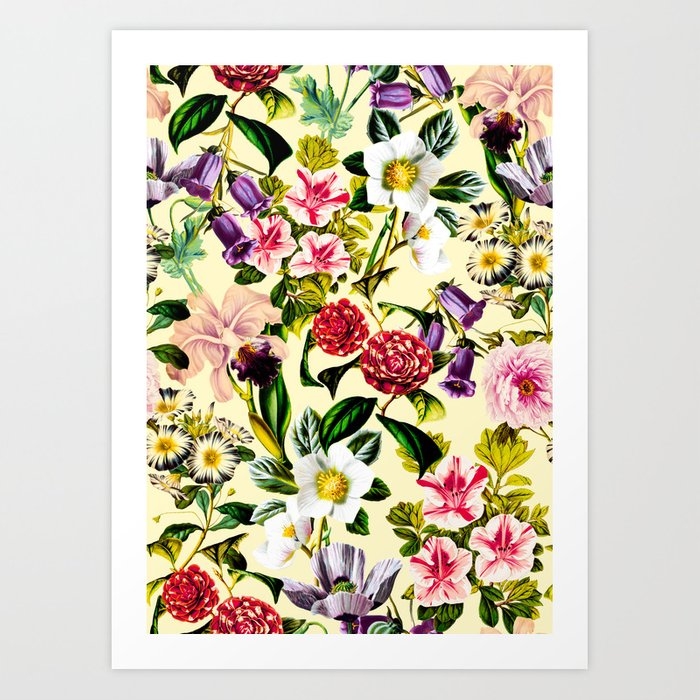 Summer Botanical X Art Print by Burcu Korkmazyurek - X-Small - Image 0