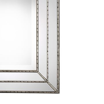 Stepped Frame Mirror, Silver - Image 3