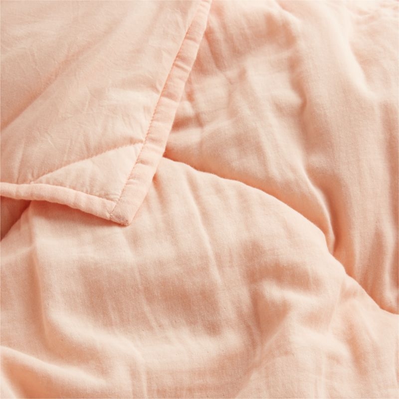 Supersoft Elegant Pink Cotton Gauze Baby Crib Quilt - Image 2
