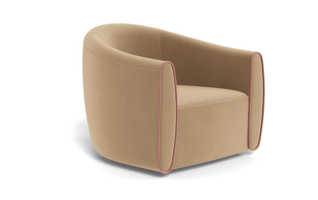 Lawson Swivel Chair with Contrast Piping - Image 1