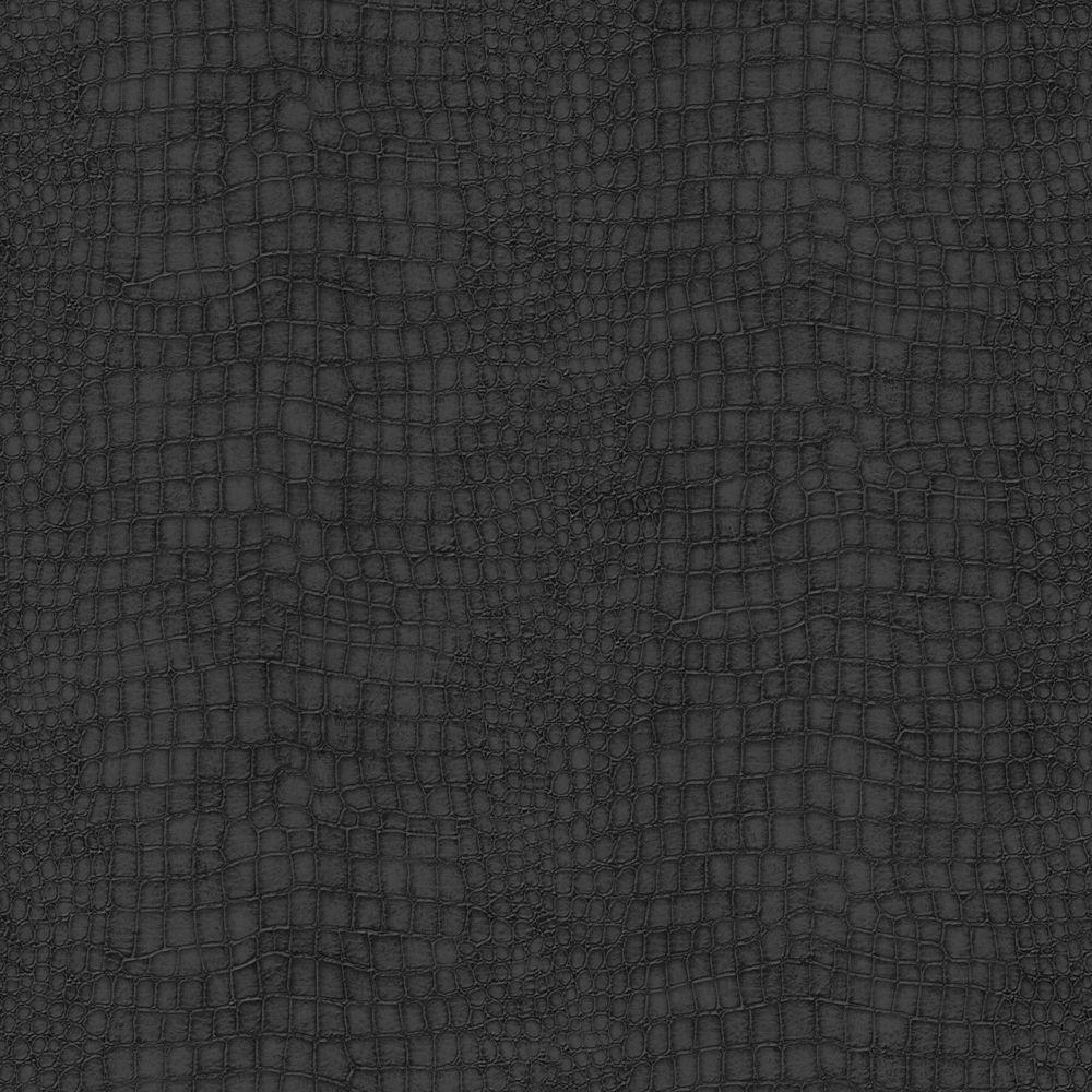 Black Vinyl Non-Pasted Moisture Resistant Wallpaper Roll, 56 Sq. Ft. - Image 0