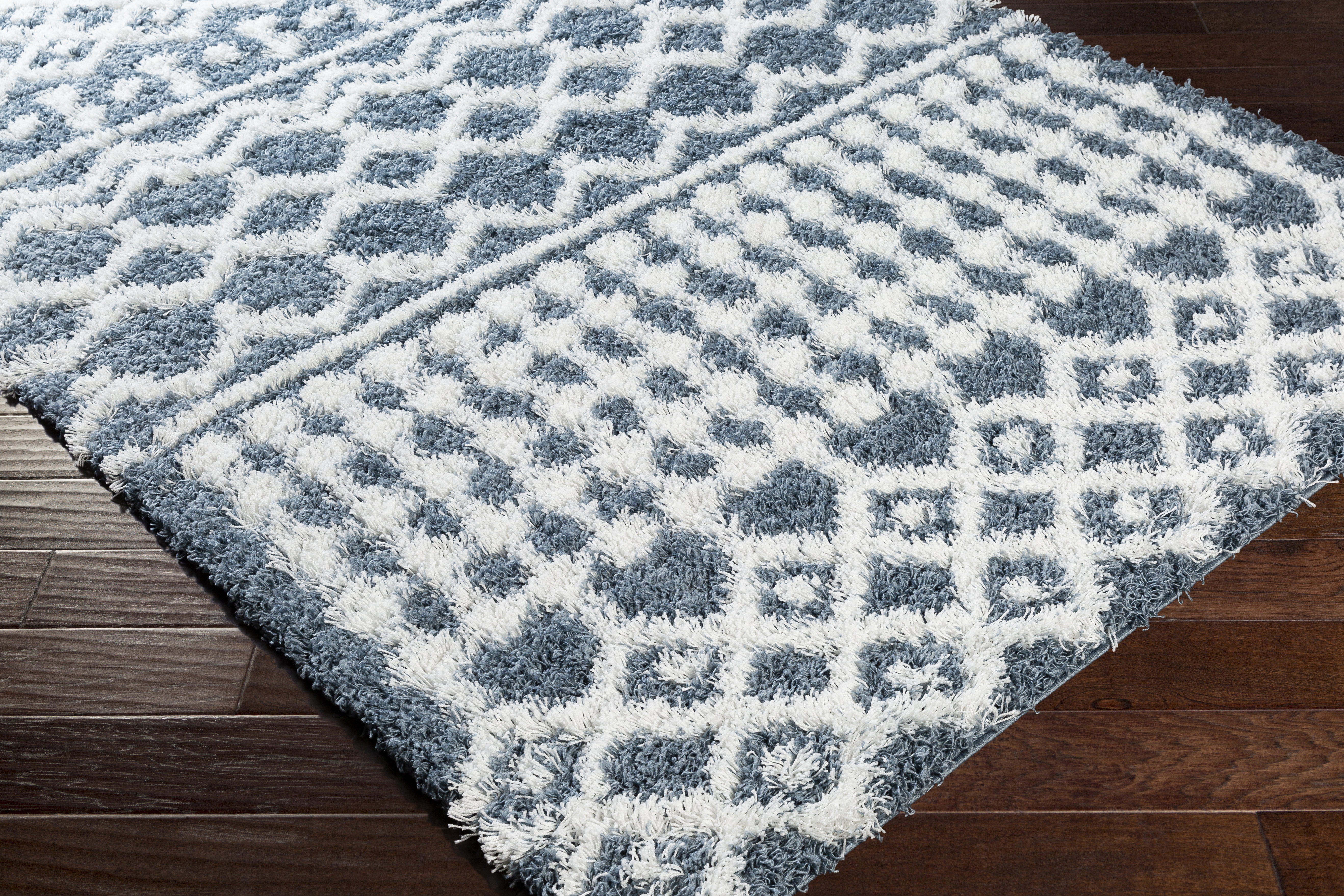 Urban Shag Blue Indoor 2' x 2'11" Machine Woven Rug - Image 6