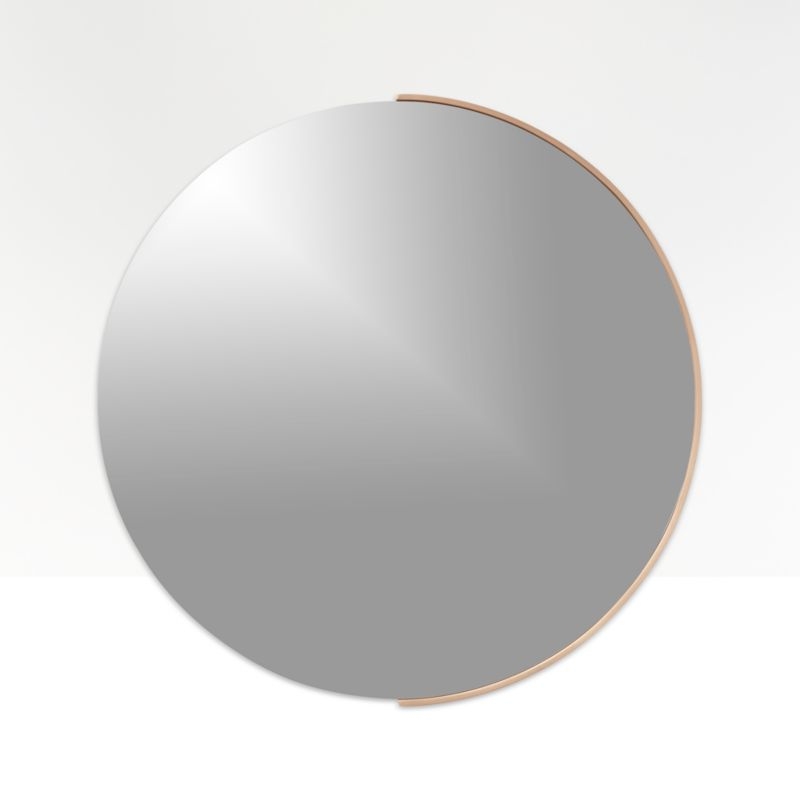 Gerald Large Round Rose Gold Wall Mirror - Image 4