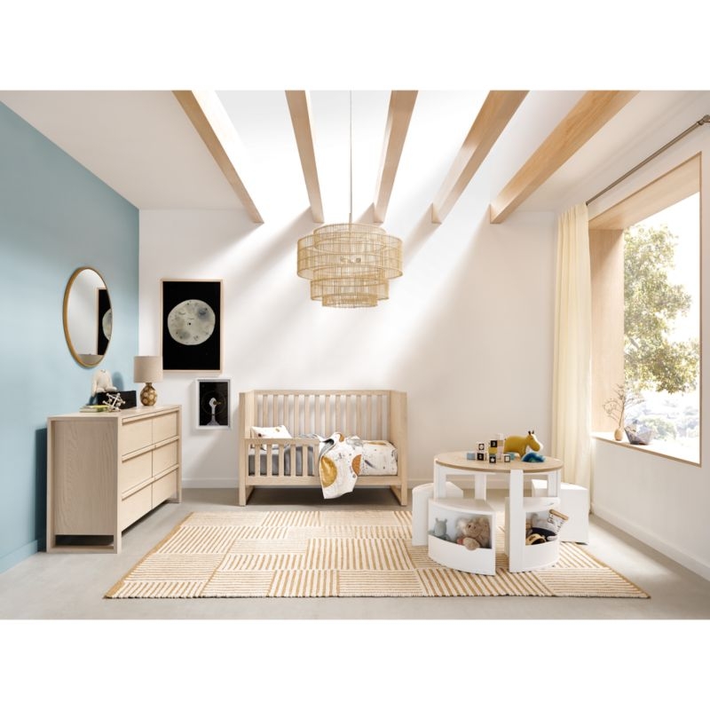 Gemini Light Ash Wood Toddler Bed Rail - Image 1