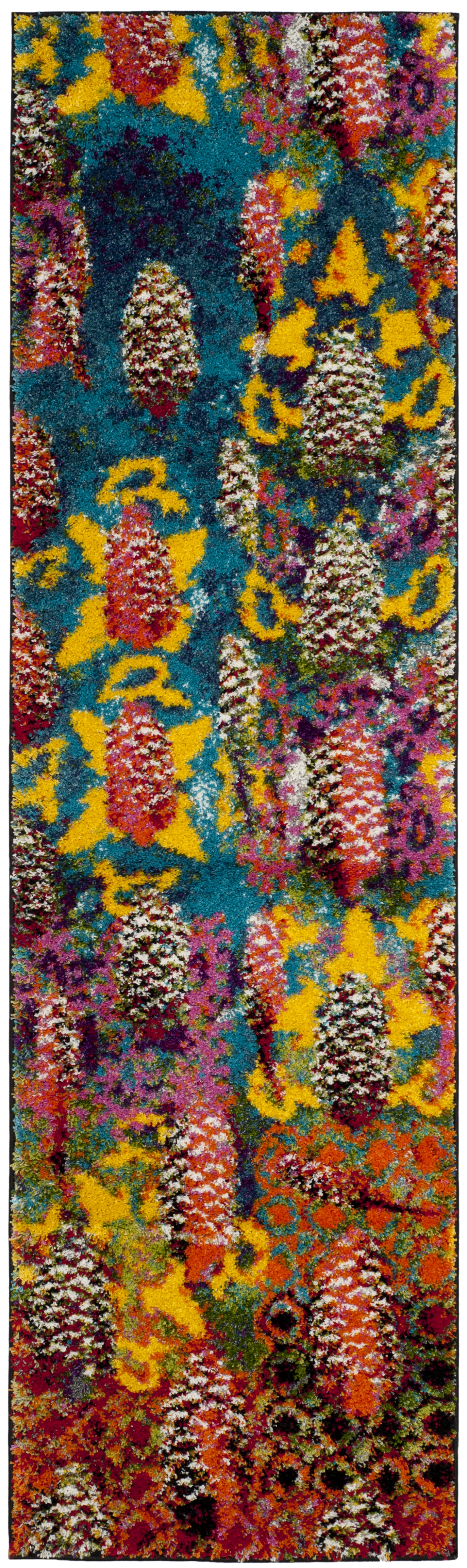 Arlo Home Woven Area Rug, FSG369K, Turquoise/Multi,  2' 3" X 8' - Image 0