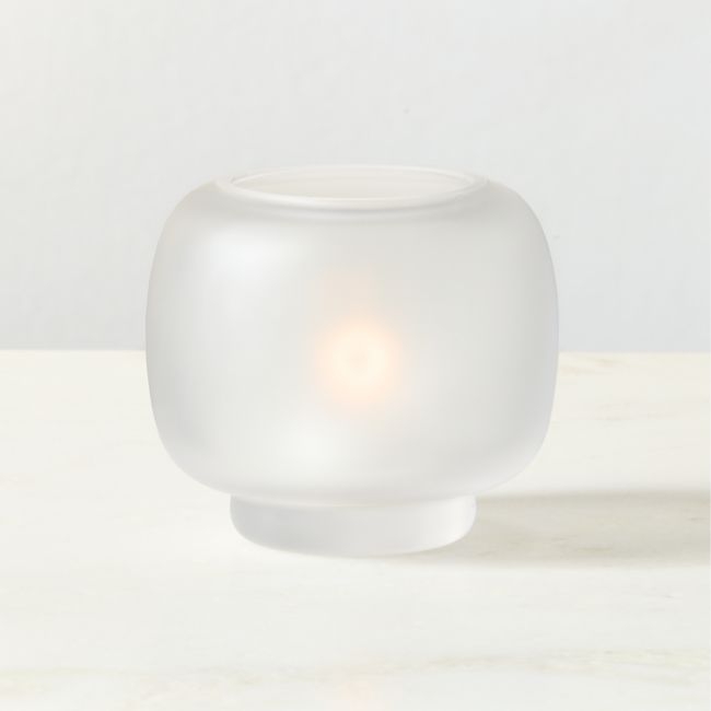 Coco Frosted Glass Tealight Candle Holder - Image 0