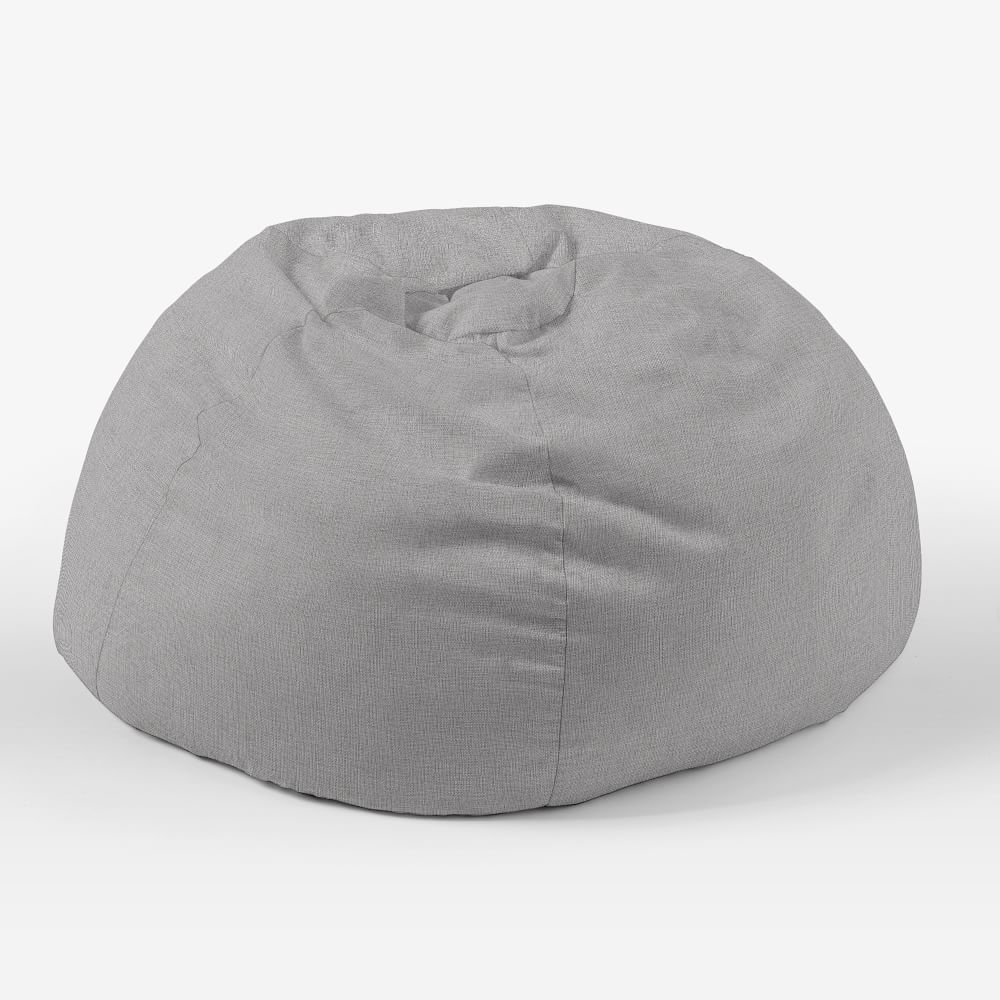 Bean Bag Collection 42" Cover, Heathered Crosshatch, Feather Gray - Image 0