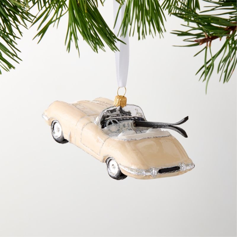 Monte Blush Pink Hand Painted Car Christmas Tree Ornament - Image 3