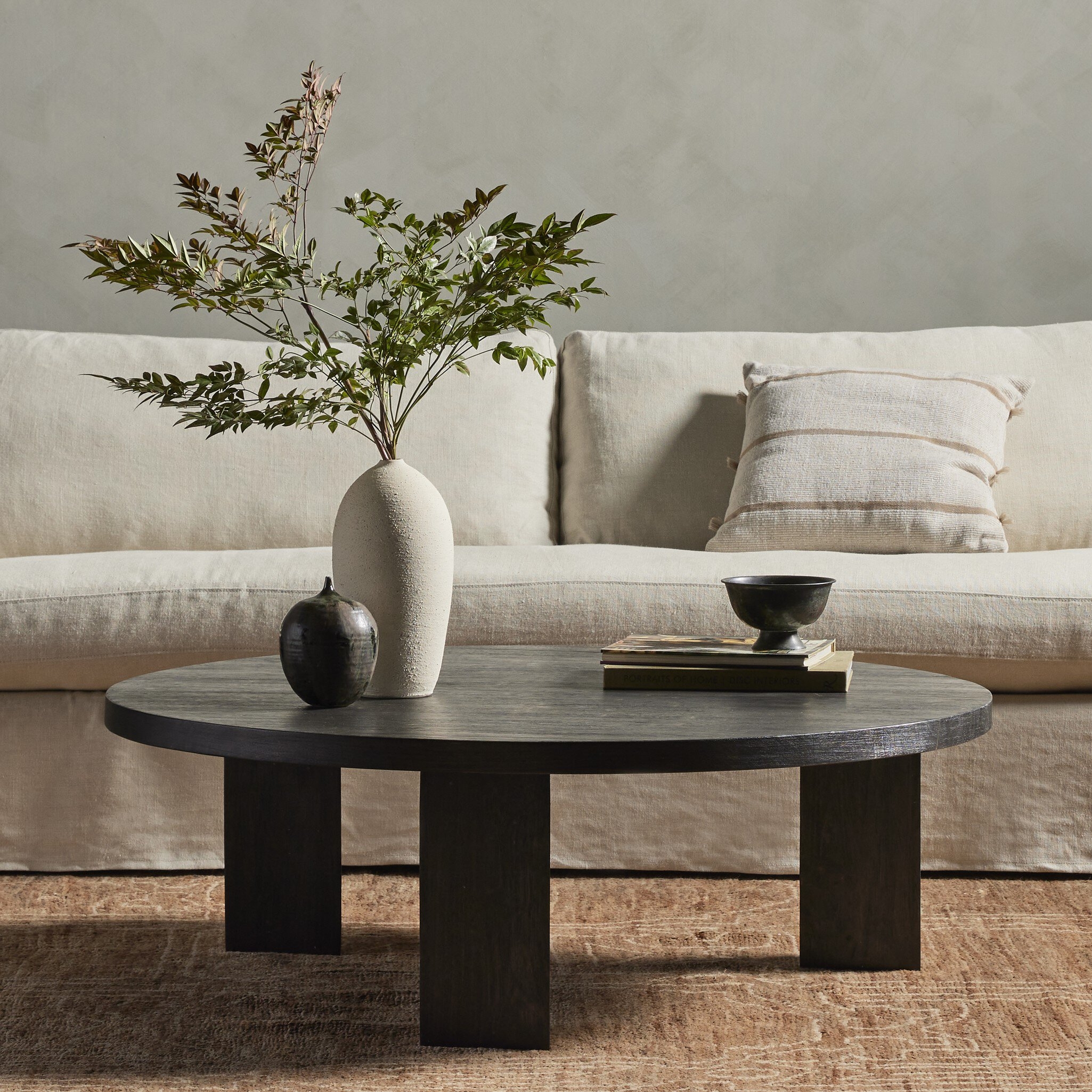 Mesa Round Coffee Table - Ebony Parawood - Image 3