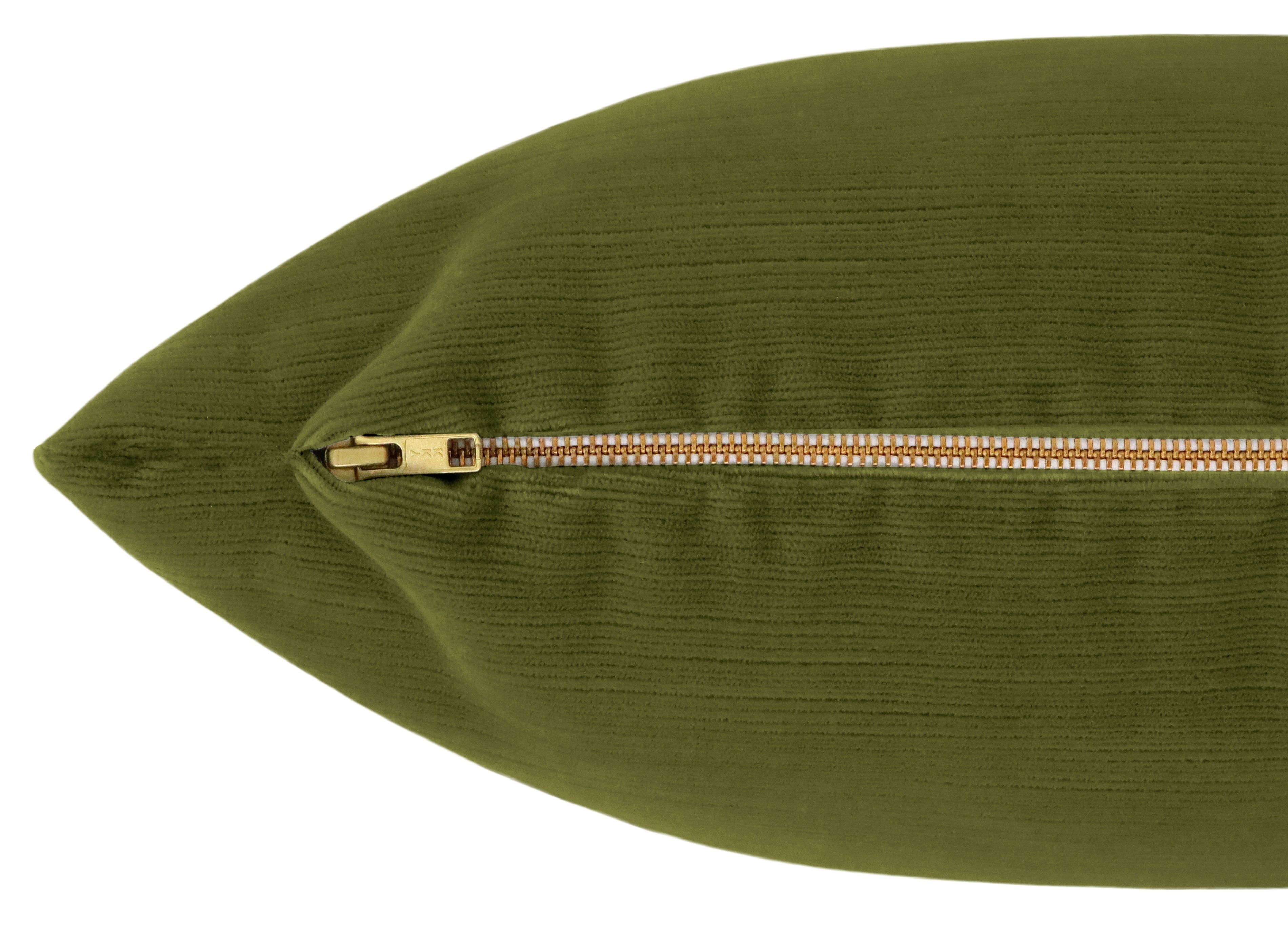 THE XL LUMBAR :: STRIE VELVET // PERIDOT - BY THE YARD - Image 1