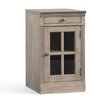 Livingston Single Glass Door Cabinet with Top, Montauk White - Image 3