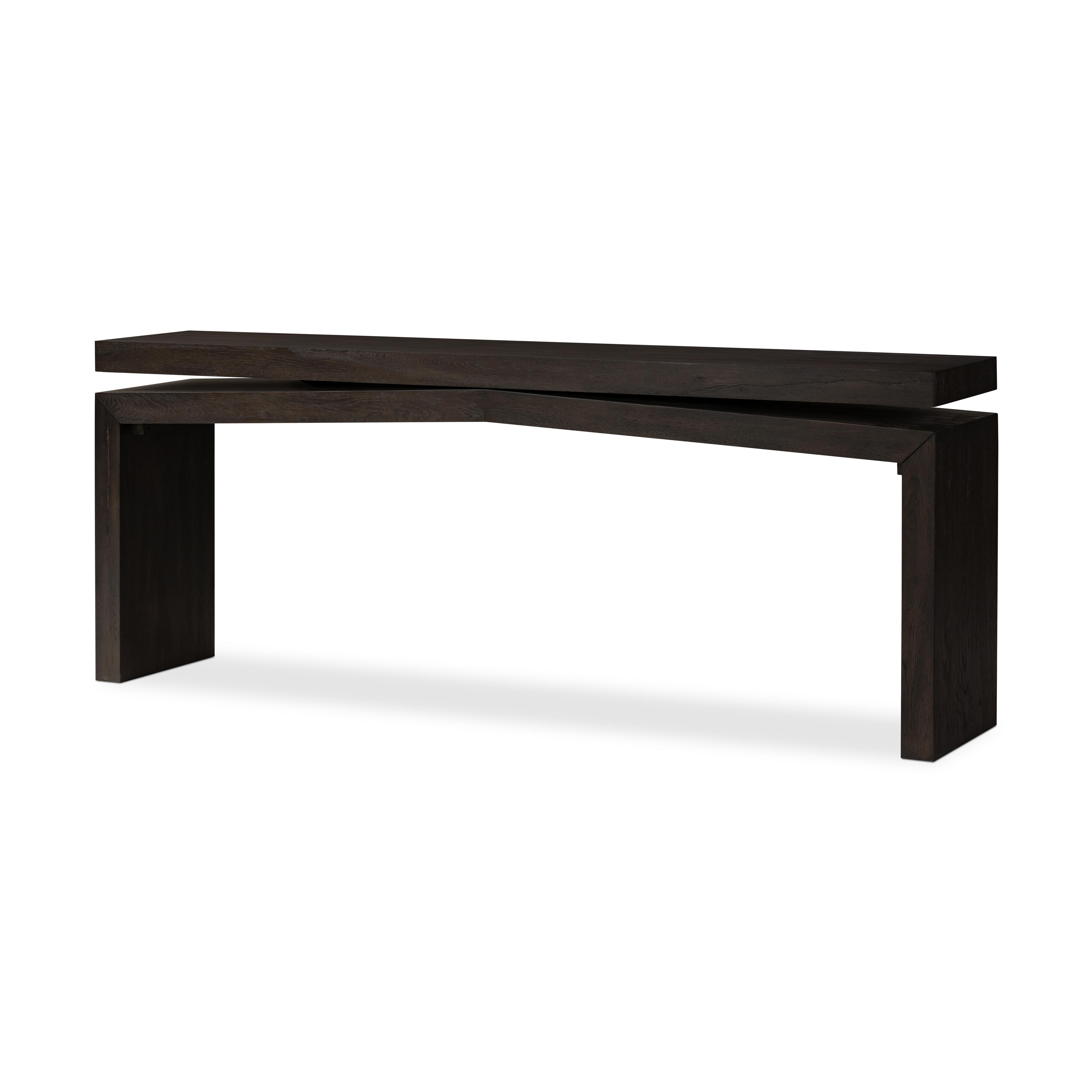 Matthes Console Table-Smoked Black - Image 0