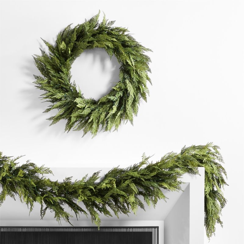 Hemlock Holiday Wreath and Garland Set - Image 1