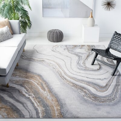 Sharan Abstract Gray Area Rug - Image 0