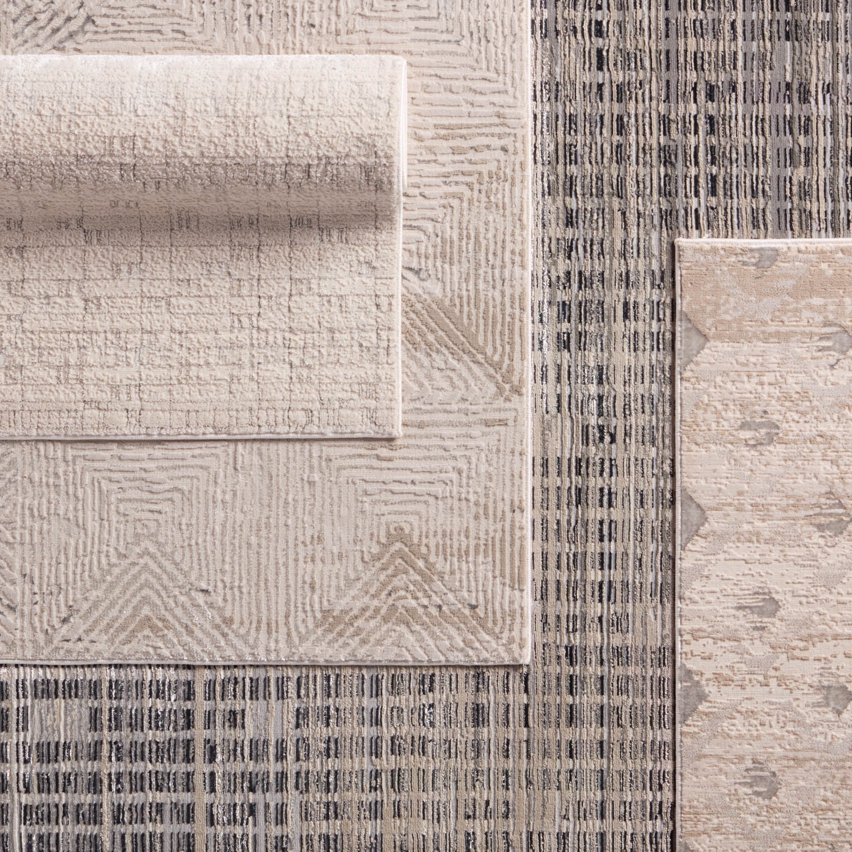 Adilah Striped Gray/Cream Runner Rug (3'3"X12') - Image 5