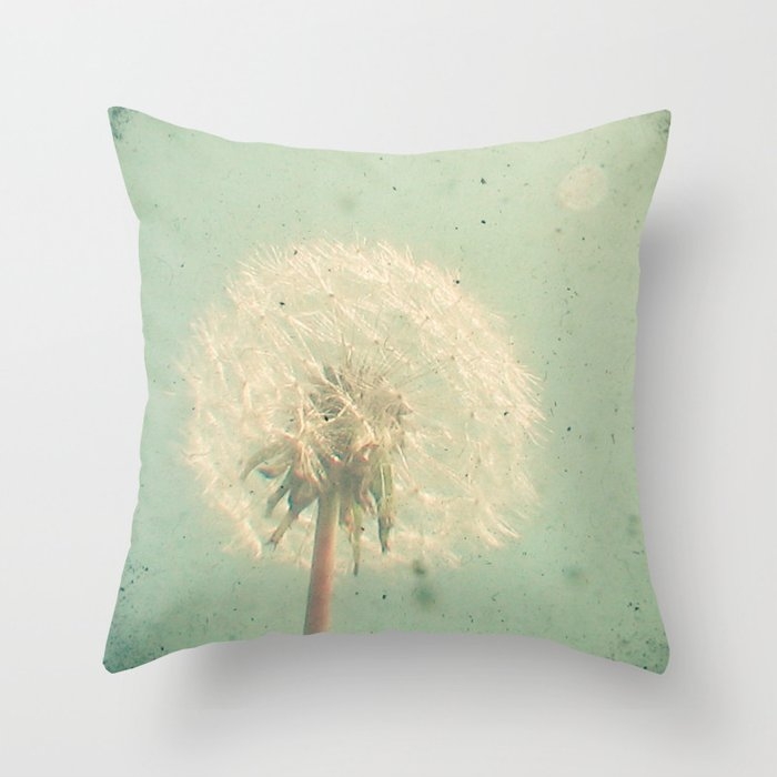 Dandelion Clock Throw Pillow by Cassia Beck - Cover (18" x 18") With Pillow Insert - Indoor Pillow - Image 0