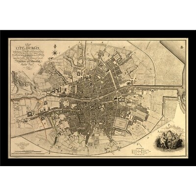 Map of the City of Dublin 1797 - Picture Frame Graphic Art Print on Paper - Image 0