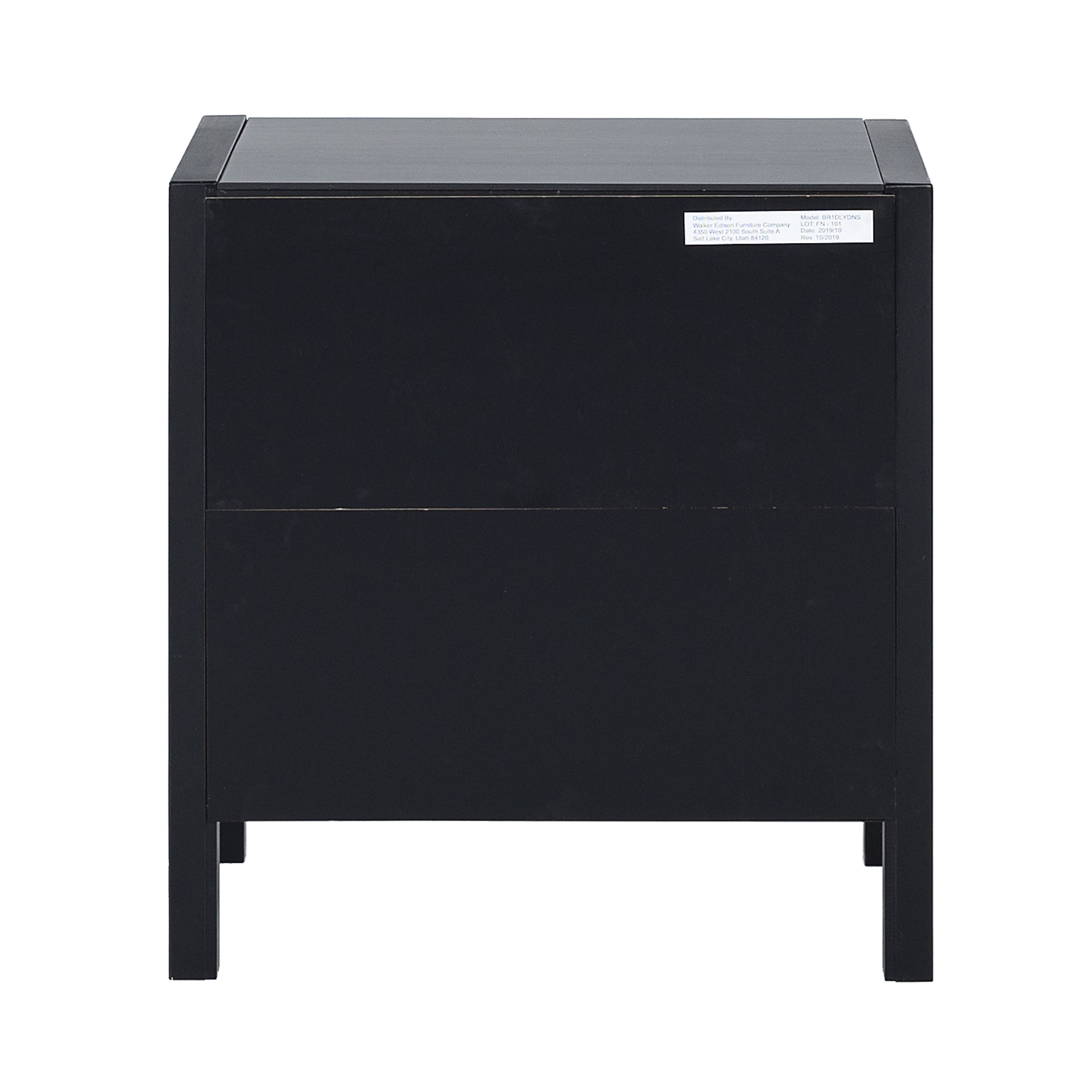 Lydia 1 Drawer Classic Solid Wood Nightstand - Black - Image 3
