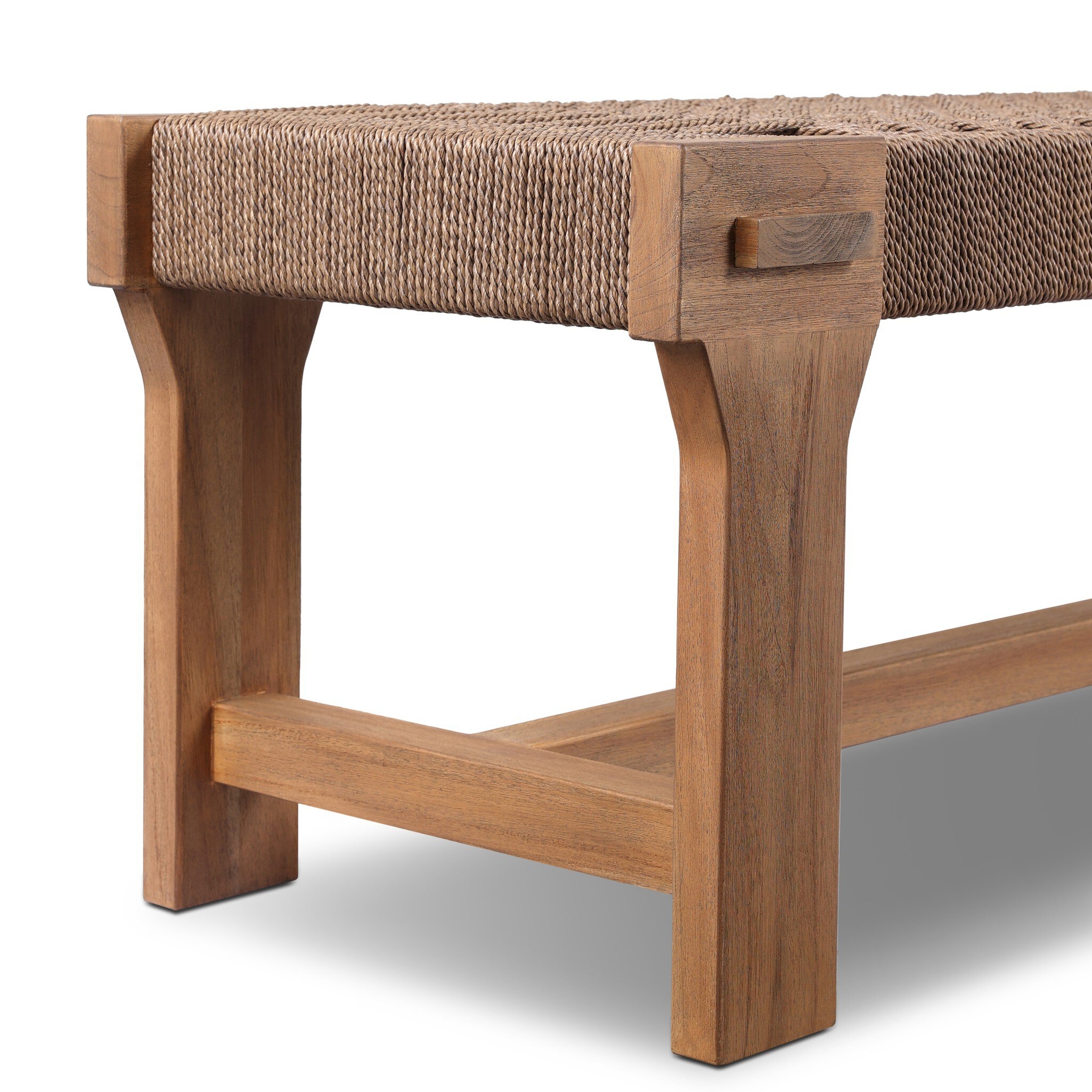Moxie Outdoor Bench - Dark Textured Woven - Image 9