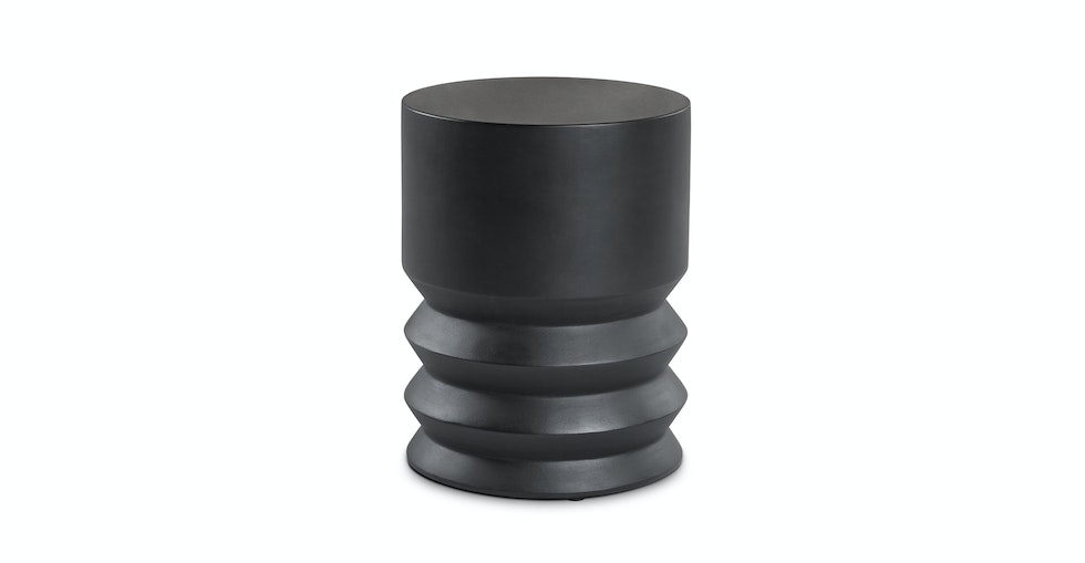 Pindo Outdoor Concrete Side Table - Black - Image 0