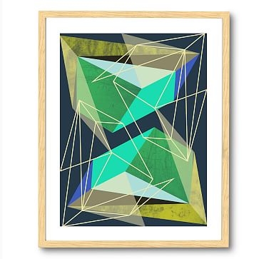 Colorblock VI By Susana Paz, Paper, Black Frame, 13.25x17.25x2, Small - Image 3