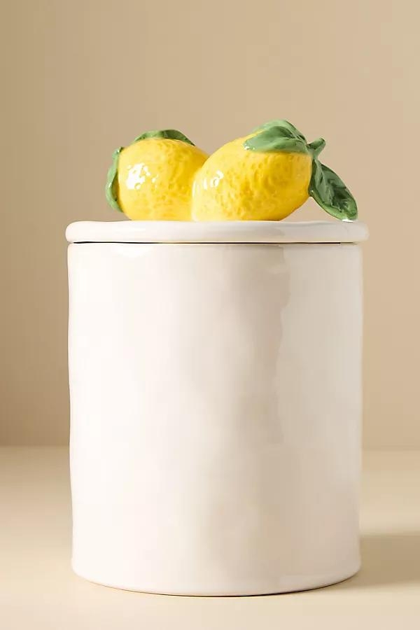 Fruta Lemon Large Stoneware Canister - Image 0