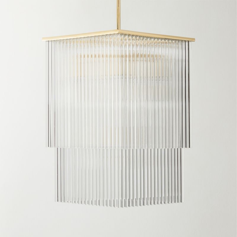 Stellar 2-Tier Square Glass Pendant Light - Image 8