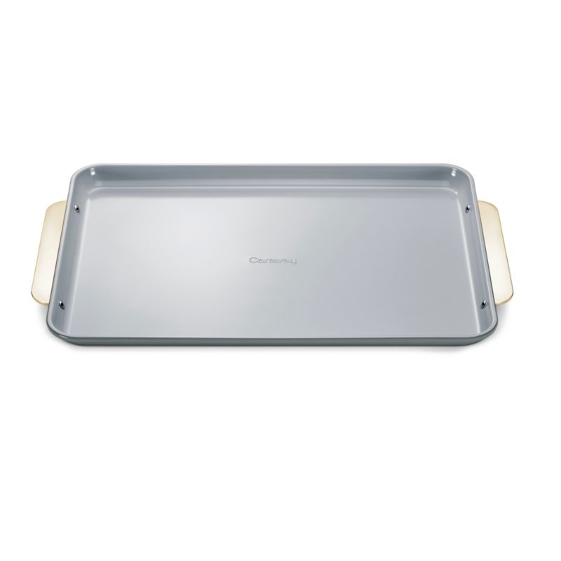 Caraway ® Graphite Ceramic Non-Stick 2-Piece Baking Sheet Duo with Gold Hardware - Image 7