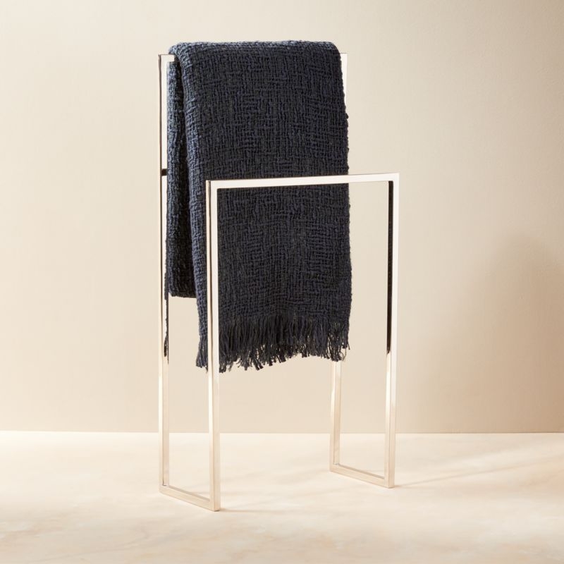 Dois Polished Nickel Double Rod Towel Rack - Image 3