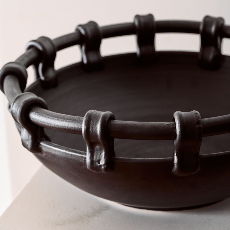 Mondovi Black Ceramic Decorative Bowl - Image 4