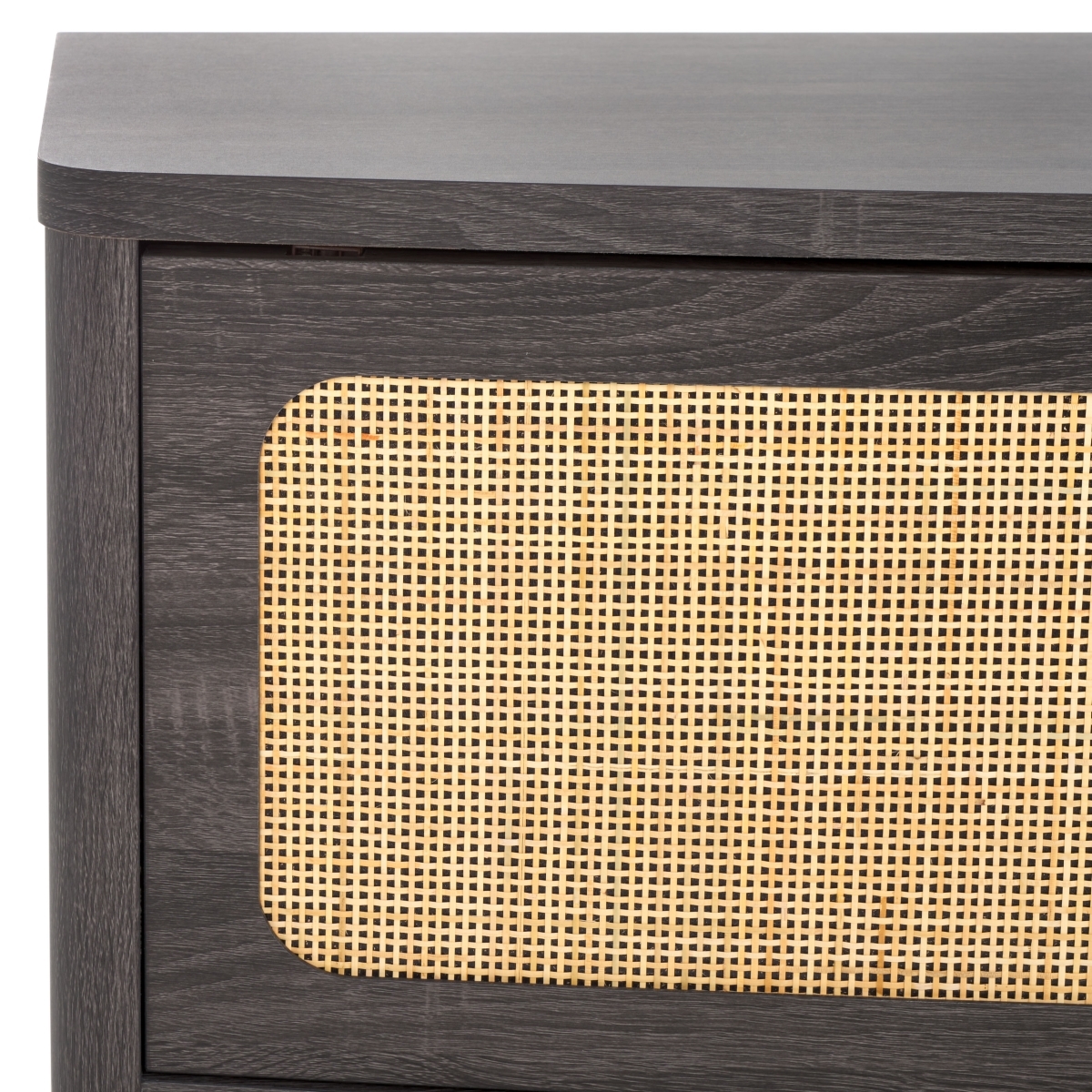 Cielle 2 Door Media Stand - Distressed Black / Natural - Safavieh - Image 2