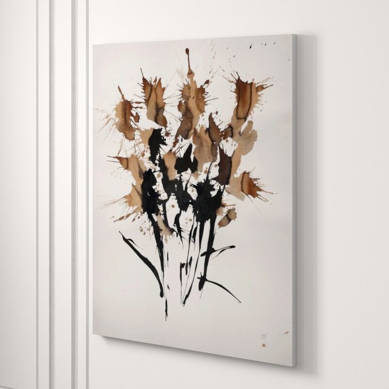 Chelsea Art Studio Sepia Florals IV by Paul Ngo - Graphic Art on Canvas - Image 0
