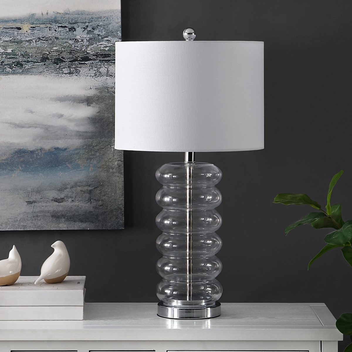 Peli 26.5" Table Lamp - Clear - Safavieh - Image 1