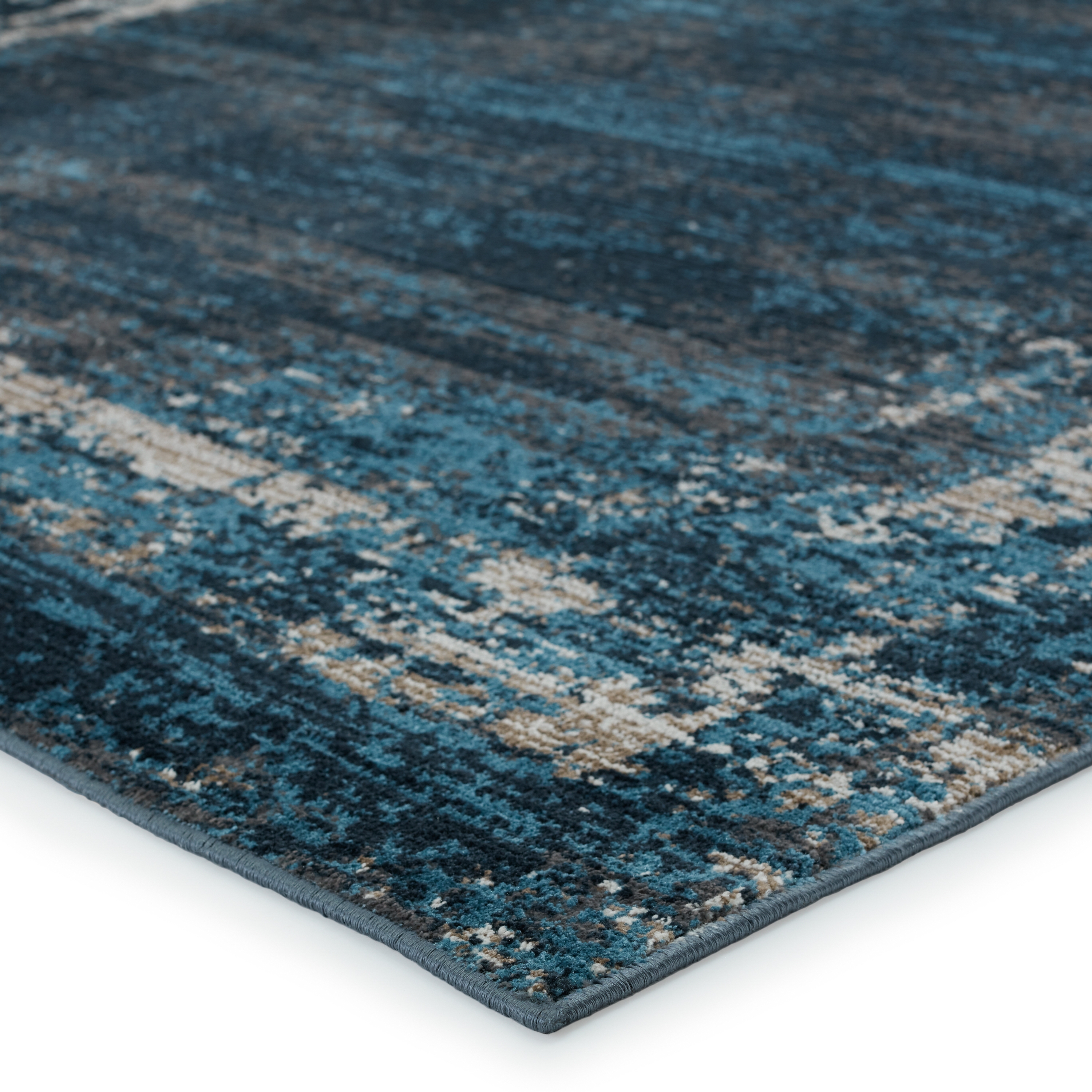Vibe by Aleph Abstract Blue/ Gray Area Rug (8'X10') - Image 1