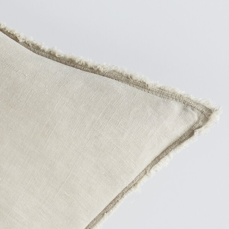 Centralia Linen Throw Pillow, Natural, 20" x 20" - Image 2