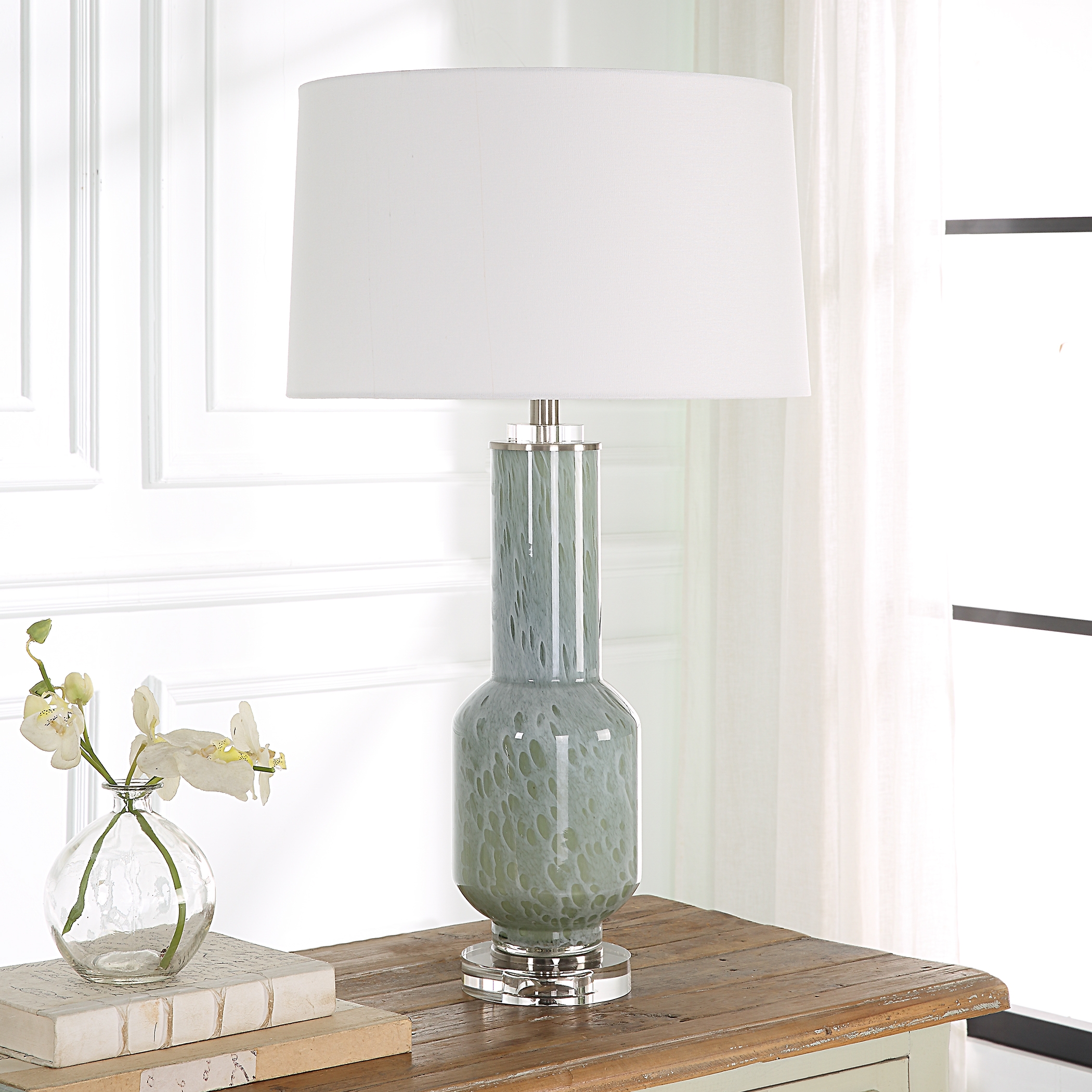 Imperia Aqua Gray Table Lamp - Image 3