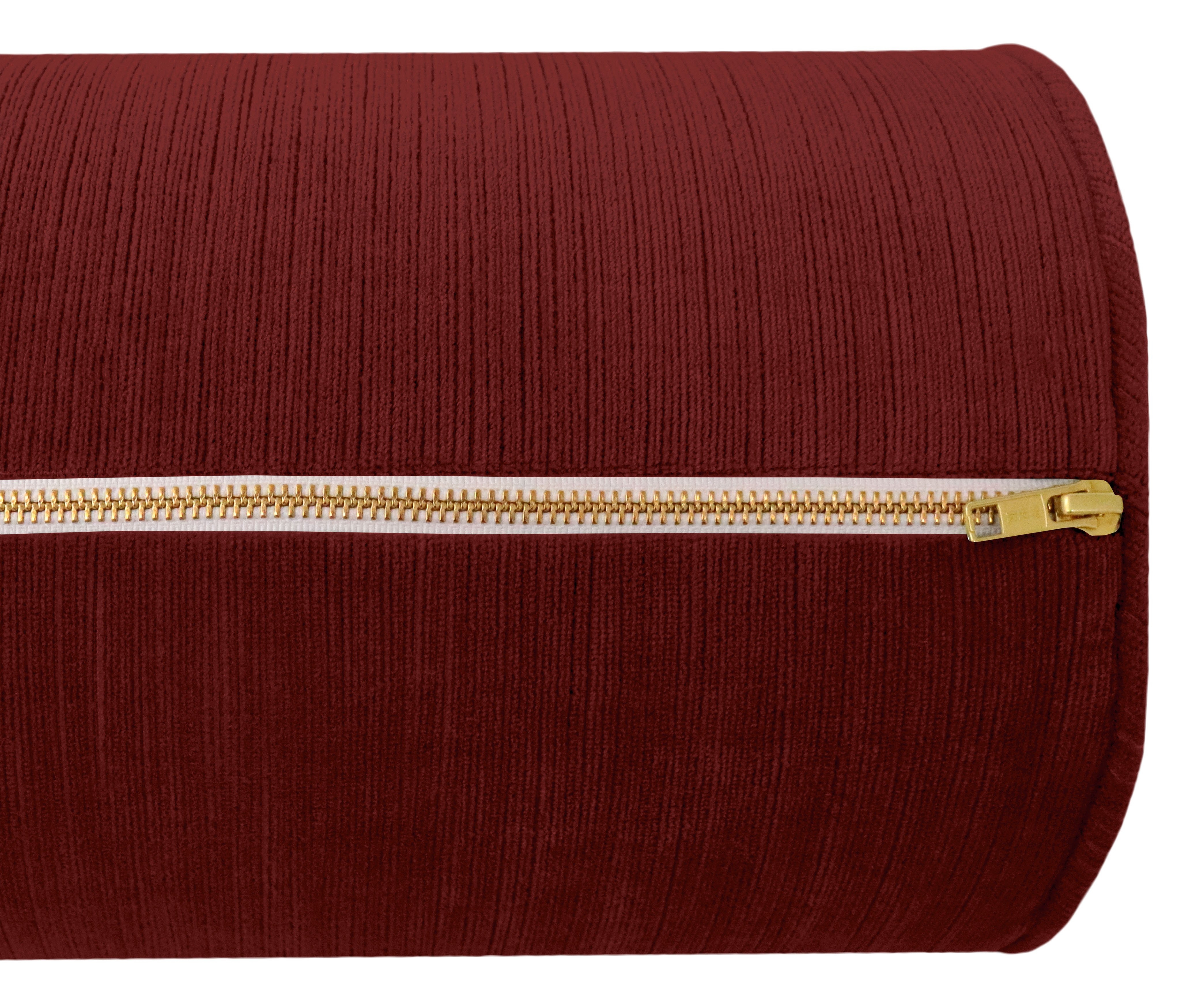 THE BOLSTER :: STRIE VELVET // CURRANT - Sample 4" X 4" - Image 3