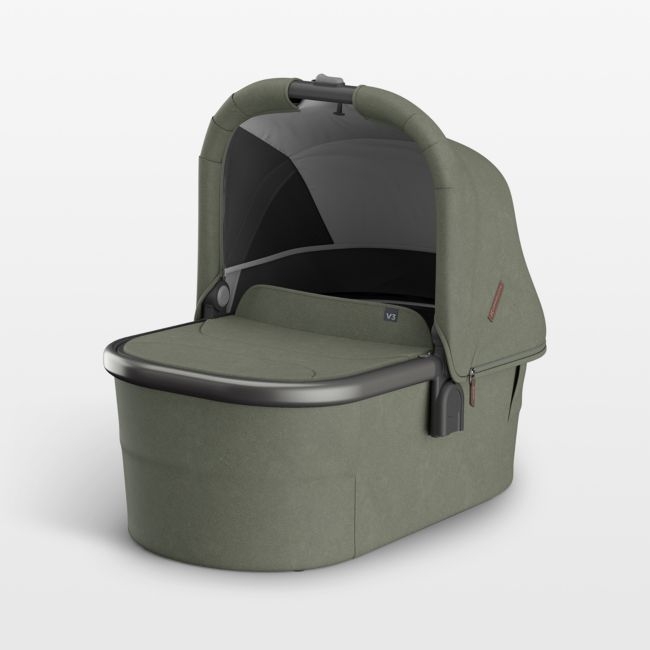 UPPAbaby V3 Evelyn Meadow Green Baby Bassinet with Carbon Frame - Image 0