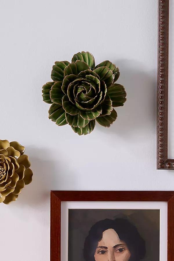 Green Ceramic Flower Gallery Wall Charm - Image 0