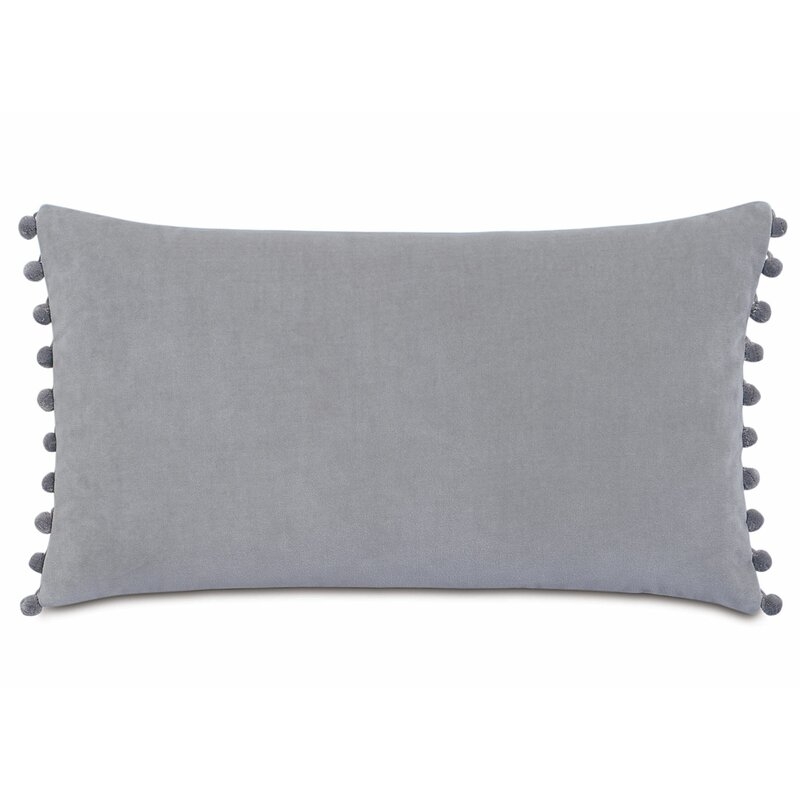 Eastern Accents Plush Frou Cotton Lumbar Pillow Color: Gray - Image 0