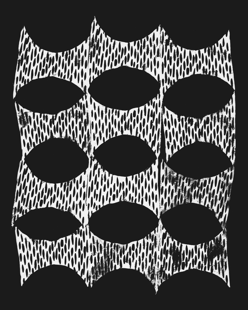 Arches Block Print In Black Throw Pillow by House Of Haha - Cover (24" x 24") With Pillow Insert - Indoor Pillow - Image 1