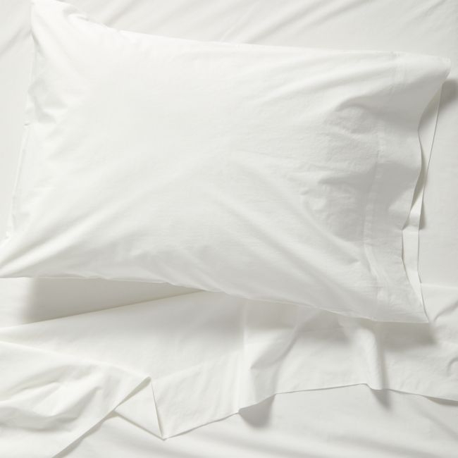 Cozy Cloud Pampas Ivory Washed Organic Cotton Kids Twin Sheet Set - Image 0