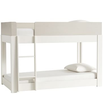 Milo Two Tone Bunk Bed, Twin, Pebble + Simply White, WE Kids - Image 3