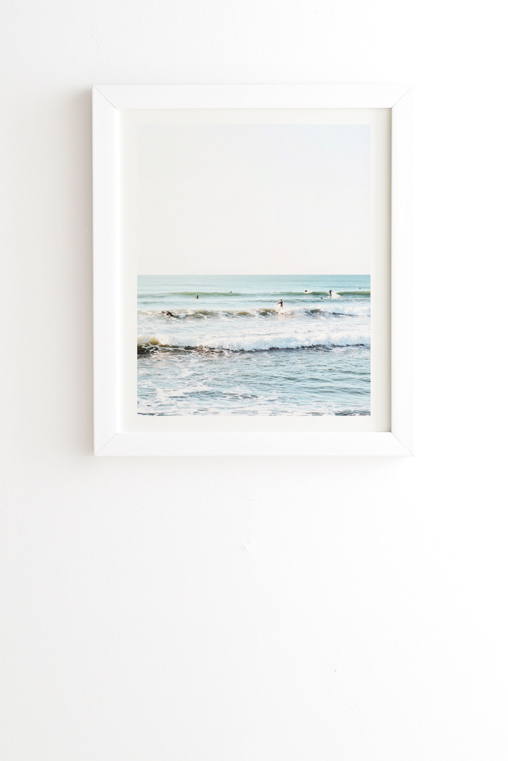 Surfers Point by Bree Madden - Framed Wall Art Basic White 30" x 30" - Image 1