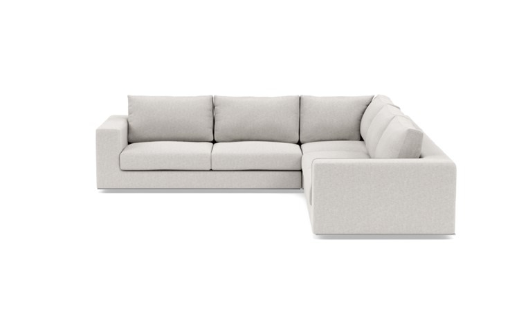 Walters Corner Sectional with Chalk Fabric and down alternative cushions - Image 0