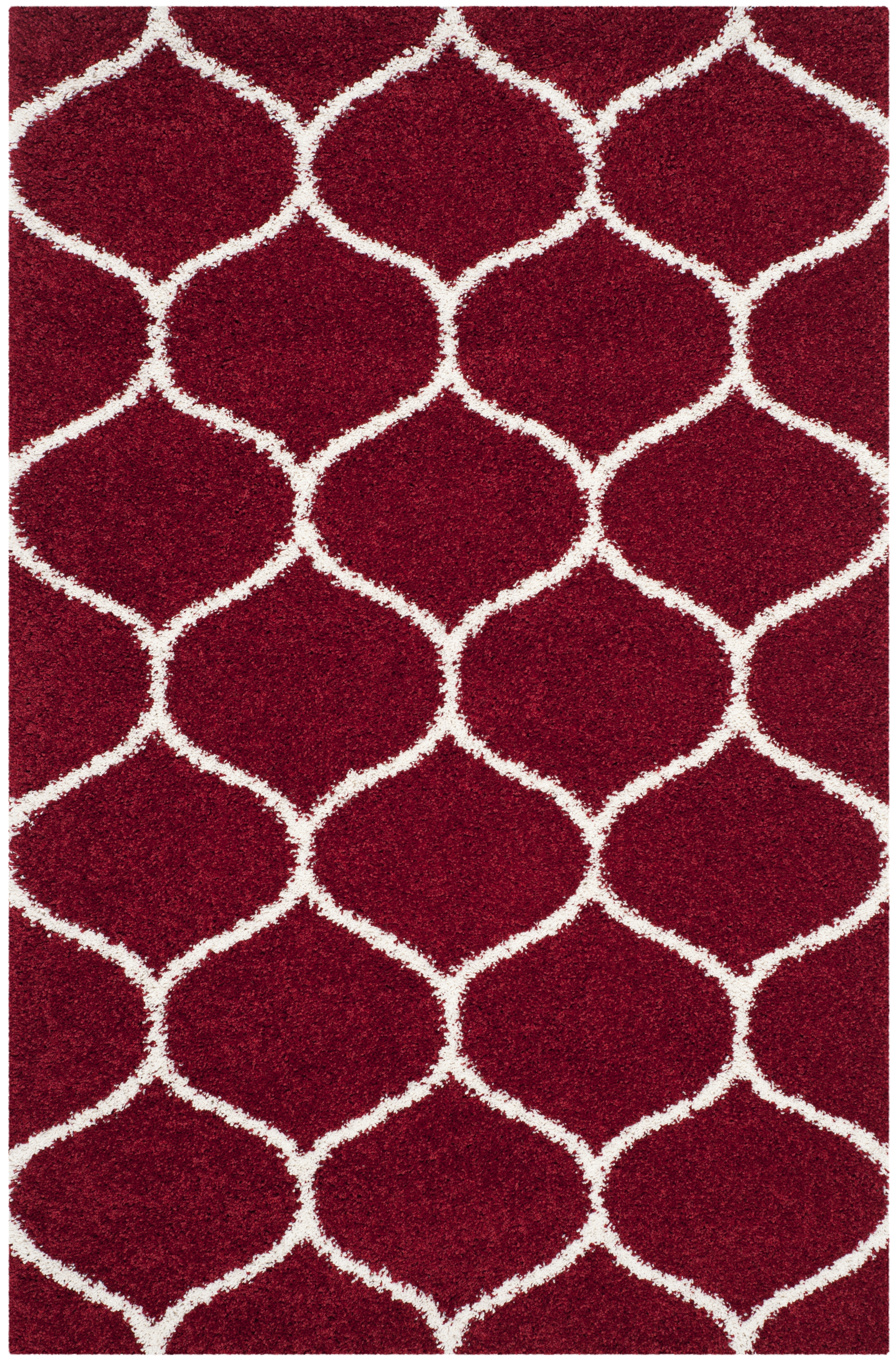 Arlo Home Woven Area Rug, SGH280R, Red/Ivory,  5' 1" X 7' 6" - Image 0