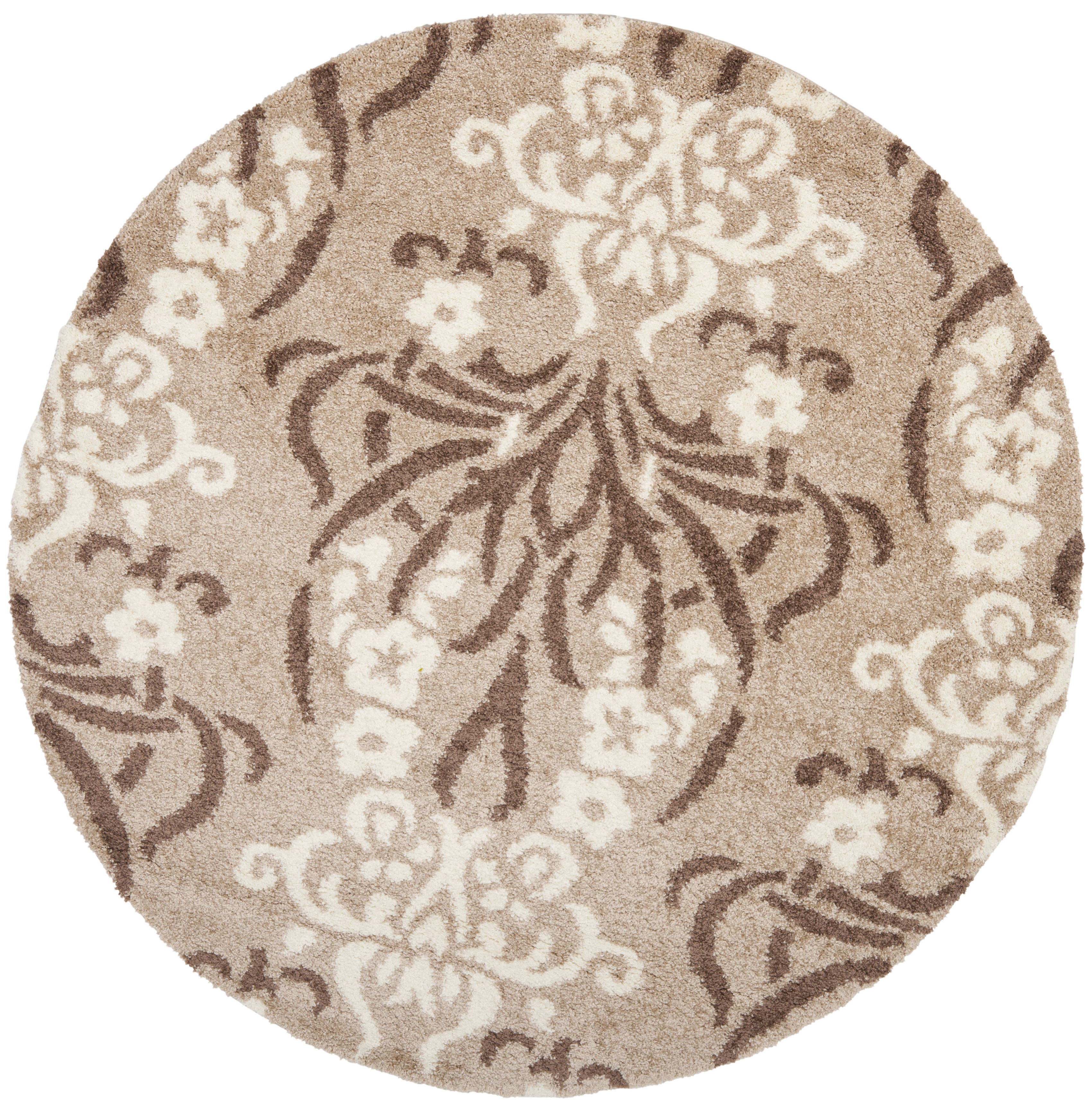 Arlo Home Woven Area Rug, SG457-1311, Beige/Cream,  4' X 4' Round - Image 0