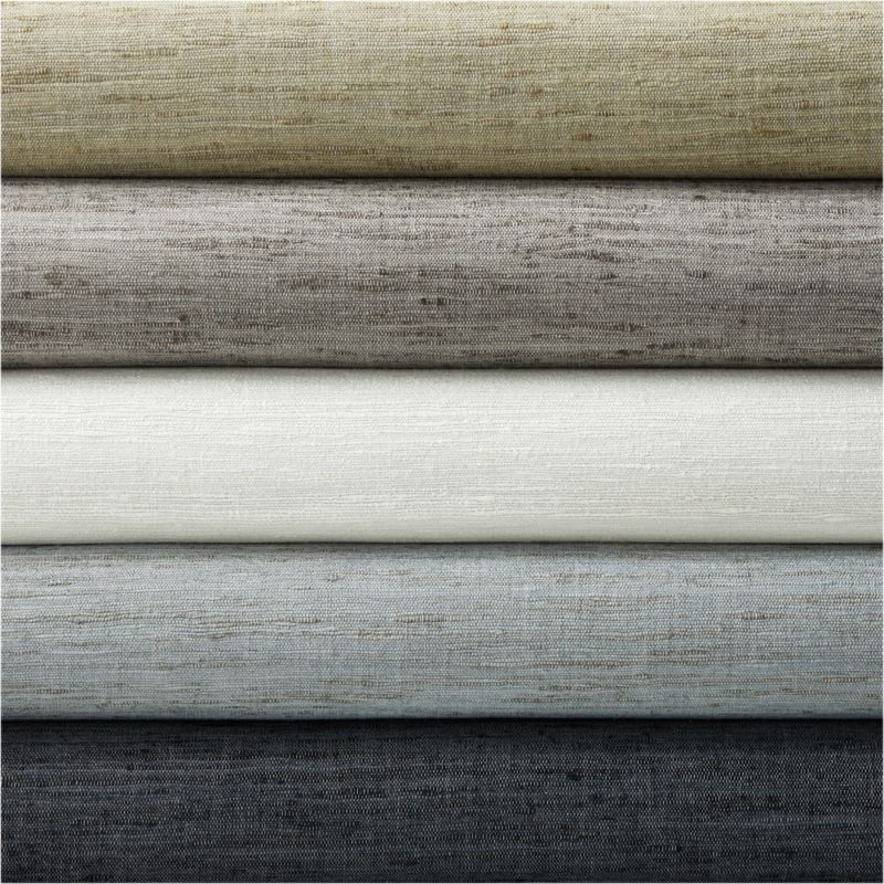 Trevino Warm Beige Cotton Silk Blend Window Curtain Panel 52"x84" - Image 7